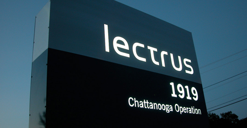Lectrus-pedestal--sign_0 AZZ Company History, AZZ