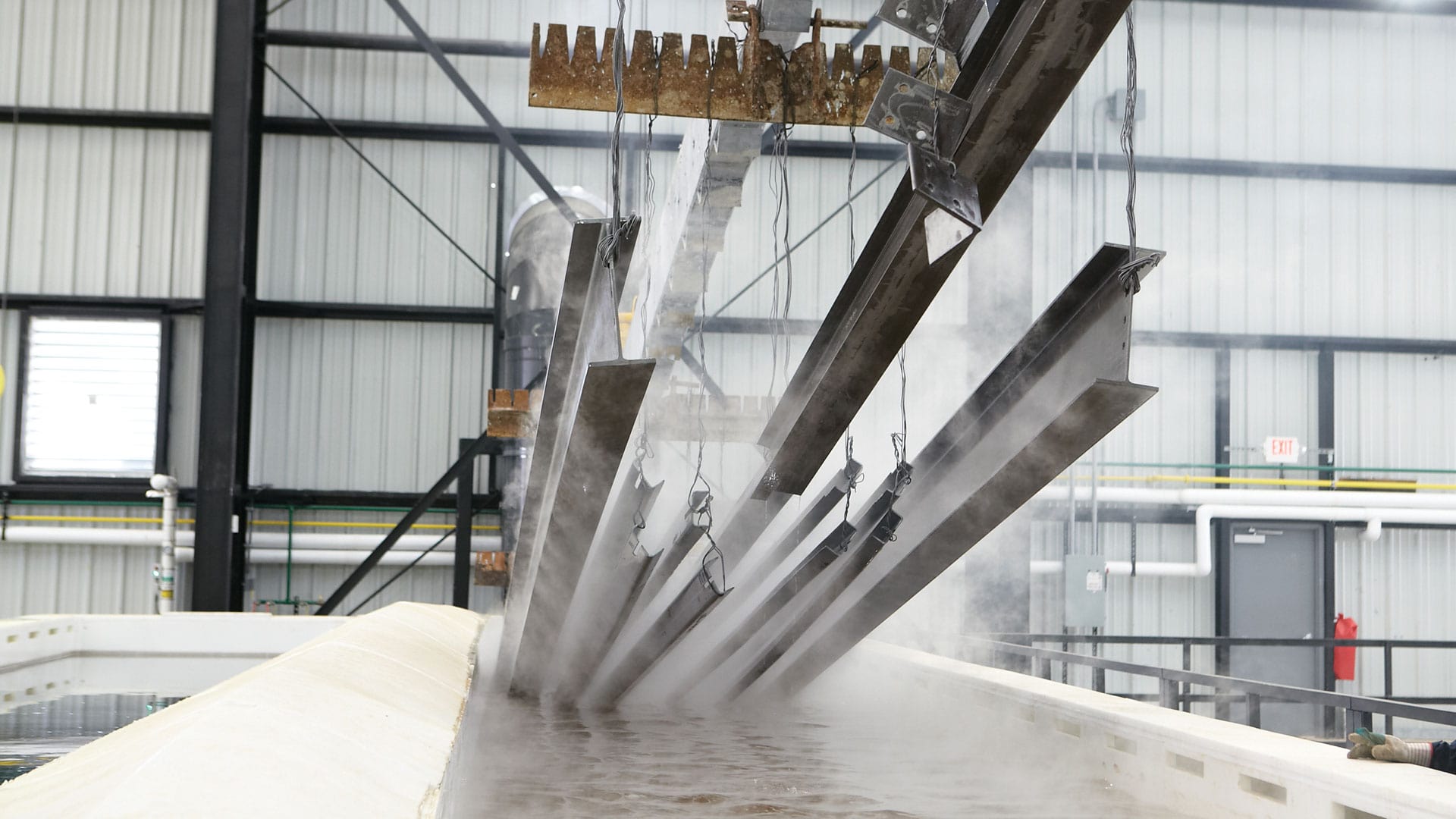 Steel galvanizing process