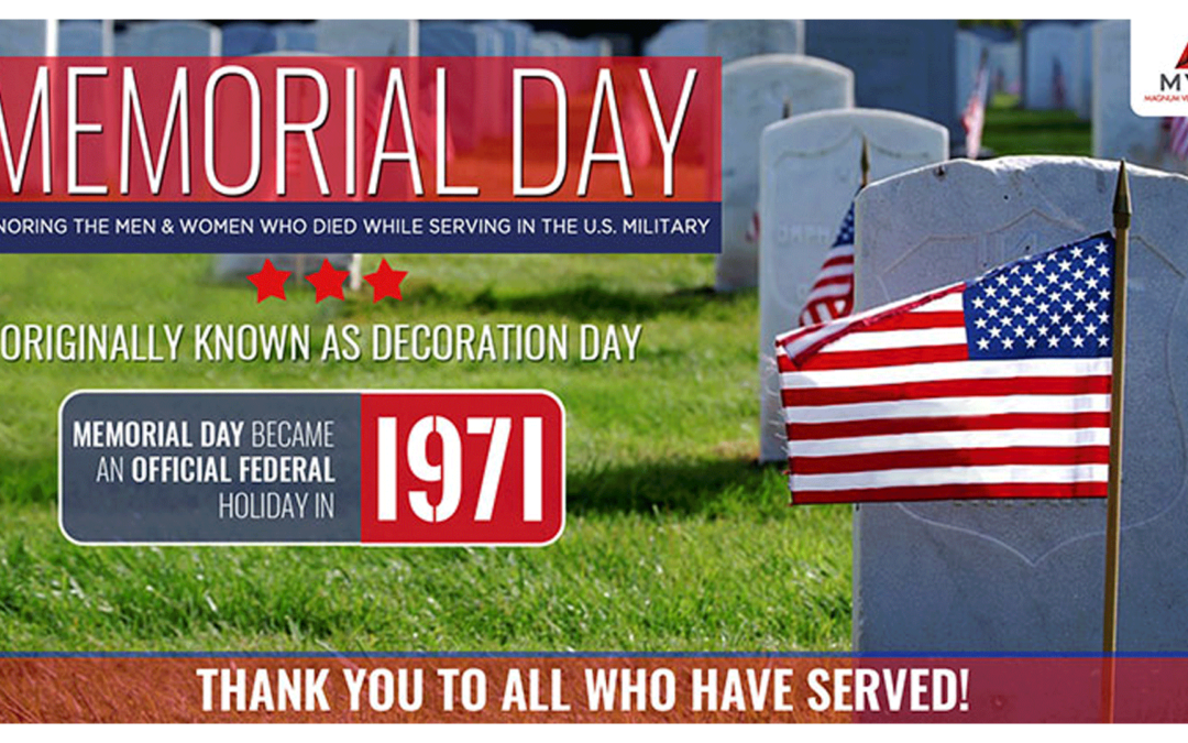 Memorial Day Honoring The Men & Women Who Died While Serving In The U.S. Military